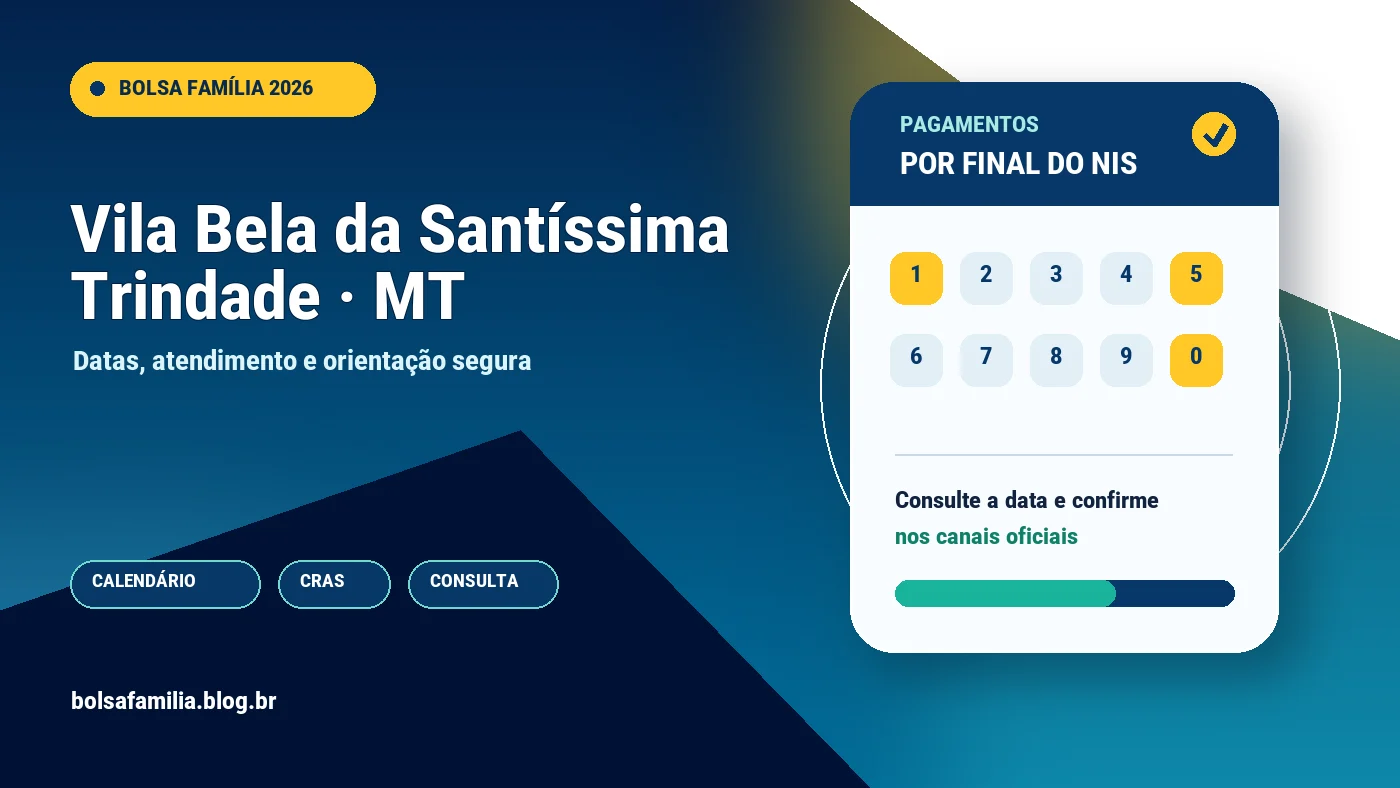 Calendário do Bolsa Família 2026 em Vila Bela da Santíssima Trindade