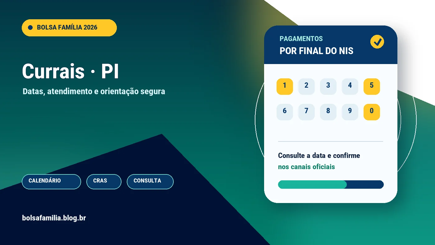 Calendário do Bolsa Família 2026 em Currais