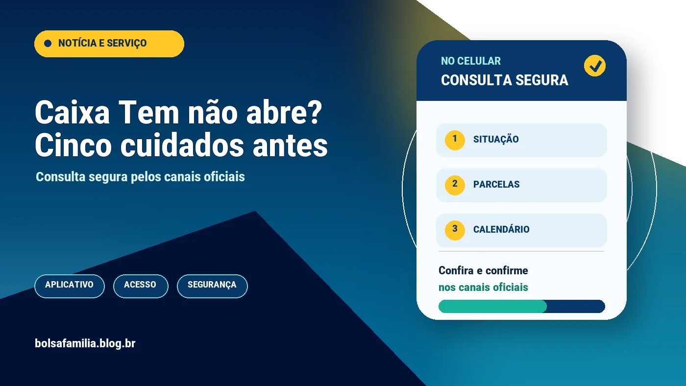 Caixa Tem não abre? Cinco cuidados antes de tentar movimentar o Bolsa Família